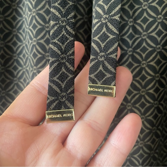 Michael Kors Monogram Printed Wide Leg Pants Women’s M Black Luxury Money Classy - Picture 8 of 15